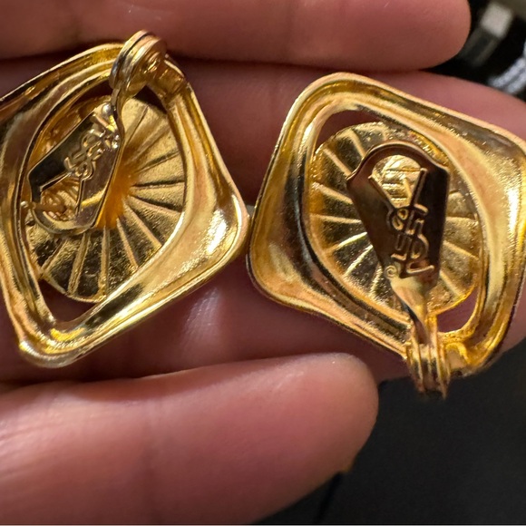 Rare Vtg Yves Saint Laurent Earrings - Picture 3 of 4